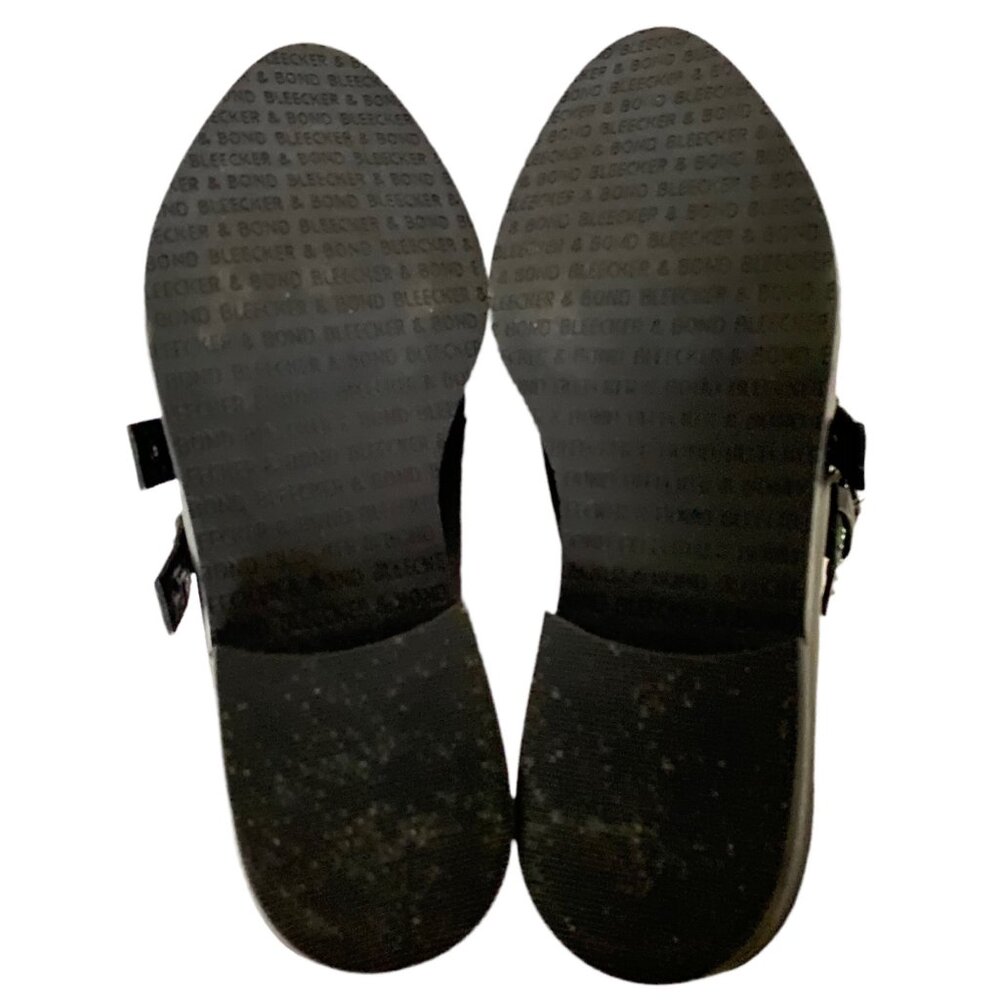 Bleecker Bond LEIGH Women Oxford Shoes 10M EU 41 Gray Monk Strap Buckle Leather - Picture 7 of 10